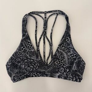 Lululemon Black and White Print Sports Bra